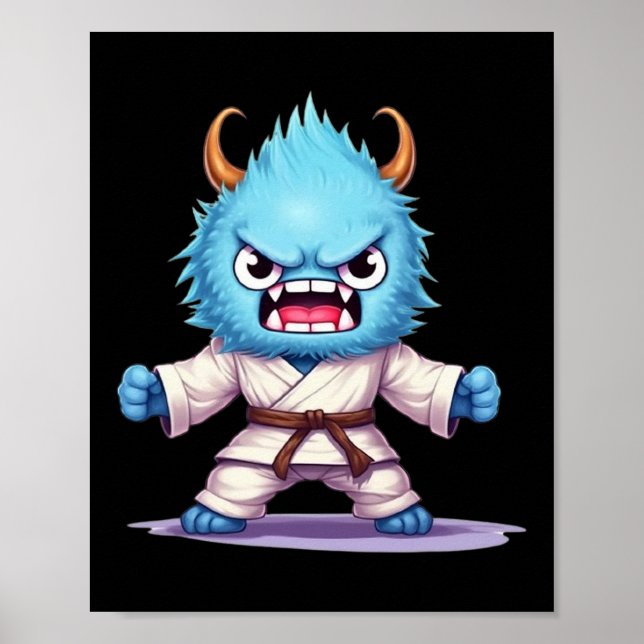 Scary Martial Arts Fighter Karate Boxer Comt Kung  Poster (Front)