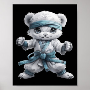 Scary Martial Arts Fighter Karate Boxer Comt Kung Poster