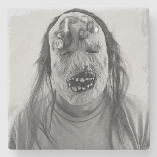 Scary Mask Stone Coaster