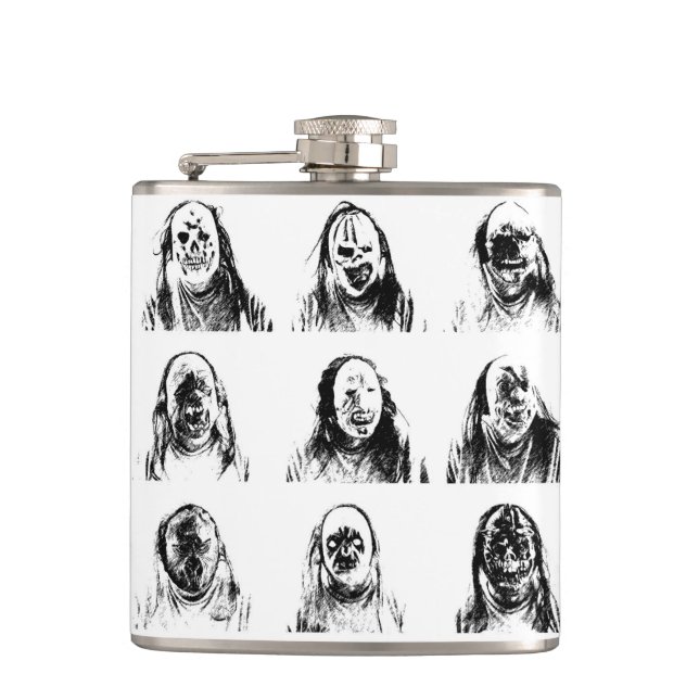 Scary Masks Flask (Front)