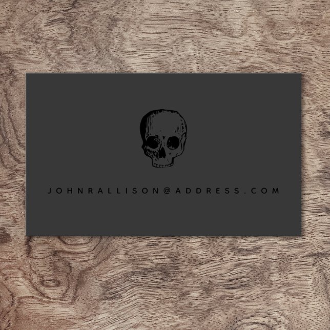 Scary Modern Skull Black Calling Card (Creator Uploaded)