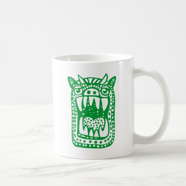 Scary Monster - Green Coffee Mug (Right)