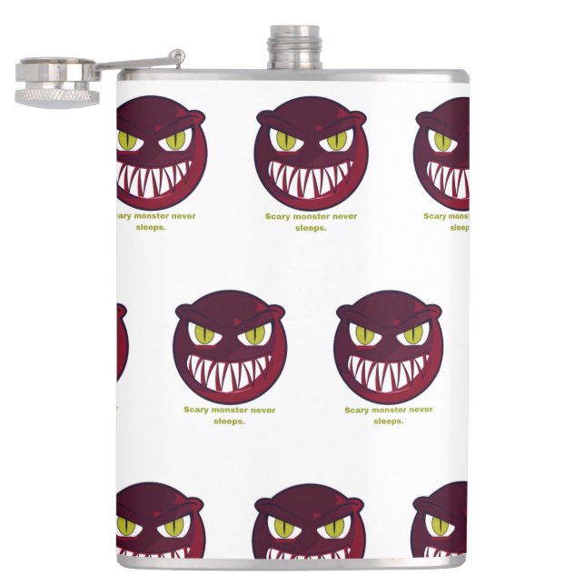 Scary monster never sleeps. flask (Opened)