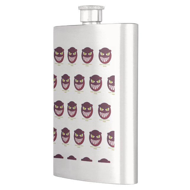 Scary monster never sleeps. flask (Left)