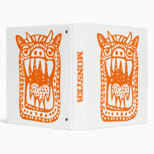Scary Monster - Orange Binder