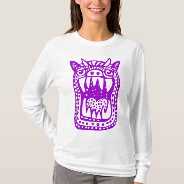Scary Monster - Purple T-Shirt (Front)