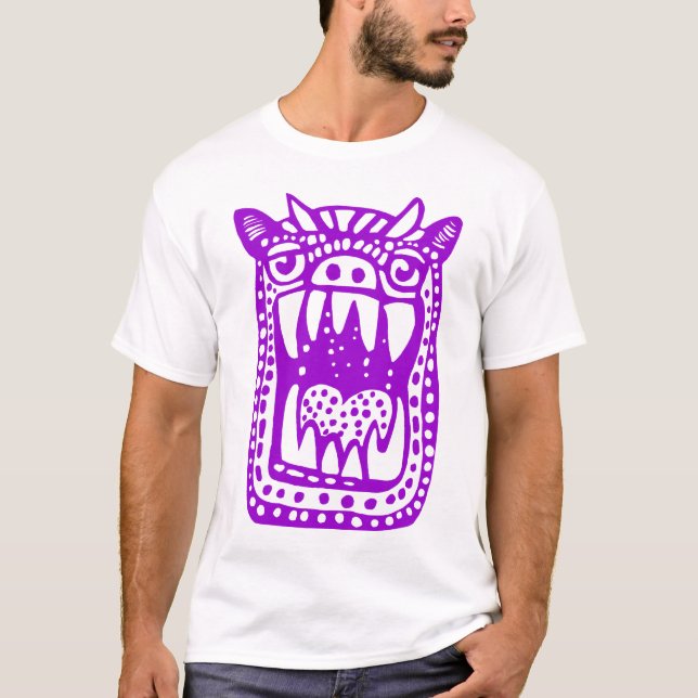 Scary Monster - Purple T-Shirt (Front)