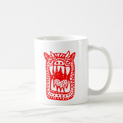 Scary Monster _ Red Coffee Mug