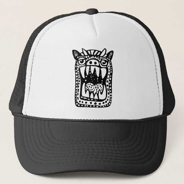 Scary Monster Trucker Hat (Front)