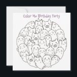 *~* Scary Monsters Customizable COLOR ME Birthday Invitation<br><div class="desc">*** BE SURE TO CHECK THAT IT IS MATTE PAPER *** Color Me / Color IT / Coloring Cute BIRTHDAY PARTY INVITATION. The little ones get to color the card at home and then bring it to the party for a prize. Here is a very customizable scary monsters children's Birthday...</div>