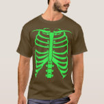 Scary Neon Green Skeleton Bones  T-Shirt<br><div class="desc">Scary Neon Green Skeleton Bones  .</div>