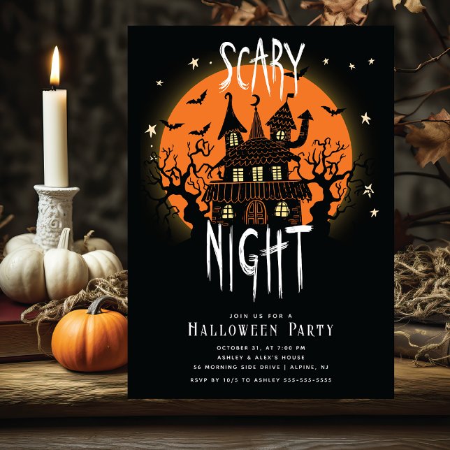 Scary Night Halloween Party Invitation (Creator Uploaded)