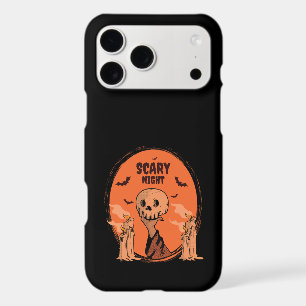 Scary Night Halloween Skull & Bat Design iPhone 17 Pro Max Case