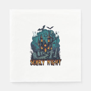 Scary Night Haunted House Ghosts Cemetery Napkins
