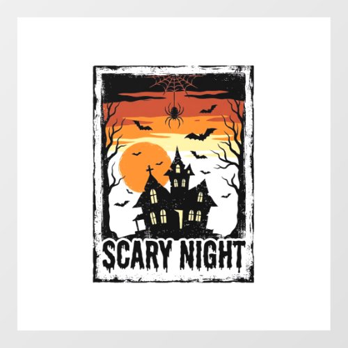 Scary Night Haunted House Vintage Halloween Shirt_ Floor Decals