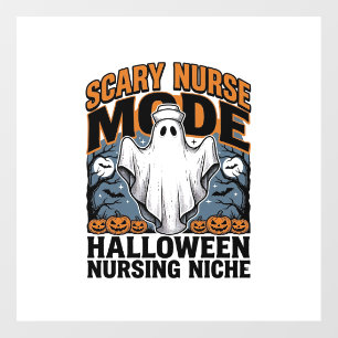 Scary Nurse Costume Halloween Ghost Nursing Shirt_ Floor Decals