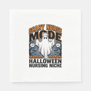 Scary Nurse Costume Halloween Ghost Nursing Shirt_ Napkins