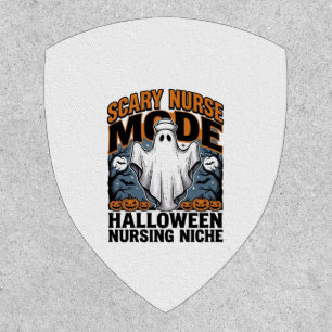 Scary Nurse Costume Halloween Ghost Nursing Shirt_ Patch