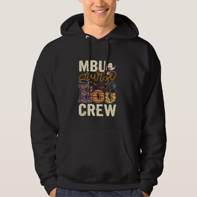 Scary Nurse Halloween Ghost Spider MBU Nurse Boo C Hoodie (Front)