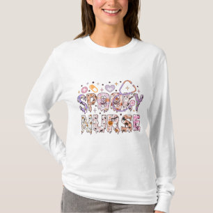 Scary Nurse Halloween Long Sleeve  T-Shirt