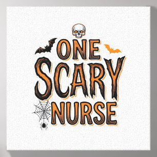 Scary Nurse Halloween Vintage Engraving Shirt Desi Canvas Photo Tile