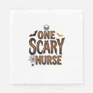 Scary Nurse Halloween Vintage Engraving Shirt Desi Napkins
