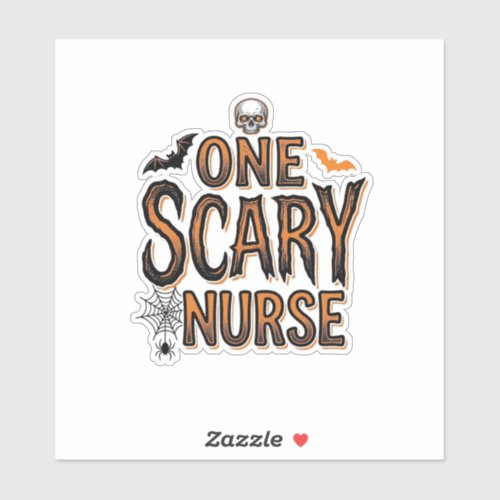Scary Nurse Halloween Vintage Engraving Shirt Desi Sticker