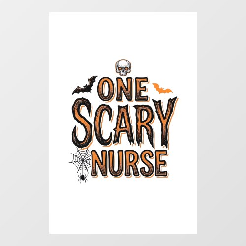 Scary Nurse Halloween Vintage Engraving Shirt Desi Window Cling