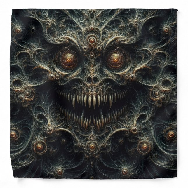 Scary pattern, dark fantasy bandana (Front)