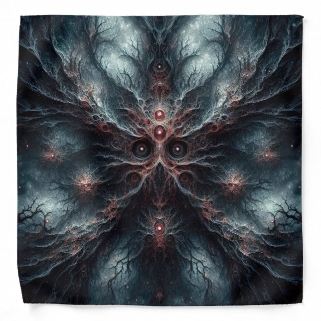 Scary pattern, dark fantasy bandana (Front)