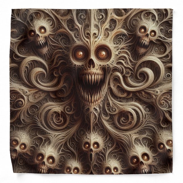 Scary pattern, dark fantasy bandana (Front)