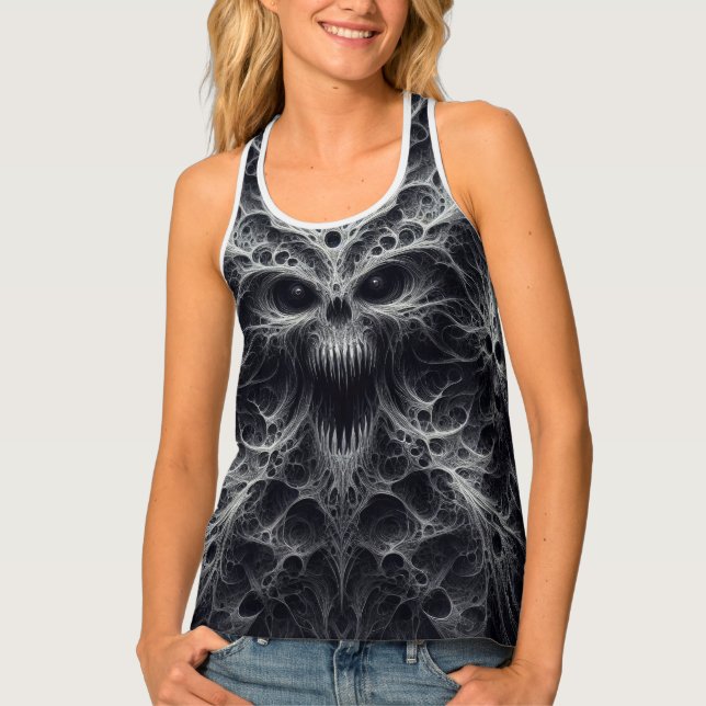 Scary pattern, dark fantasy tank top (Front)