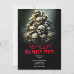 Scary Pile of Screaming Skulls Halloween Party Invitation<br><div class="desc">Customize for any event</div>