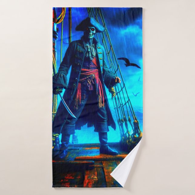 Scary Pirate Bath Towel (Bath Towel)