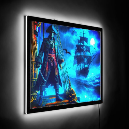 Scary Pirate LED Sign