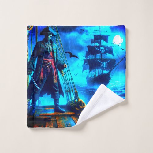 Scary Pirate Wash Cloth