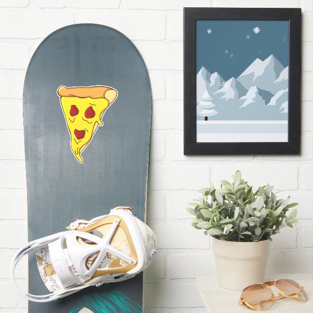 Scary Pizza Face  Sticker (Snowboard)