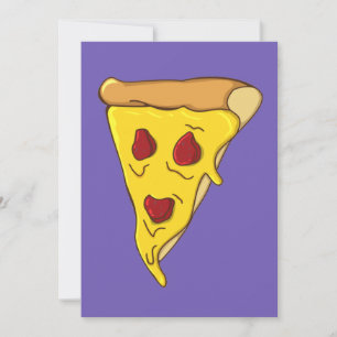 Scary Pizza Slice Invitation