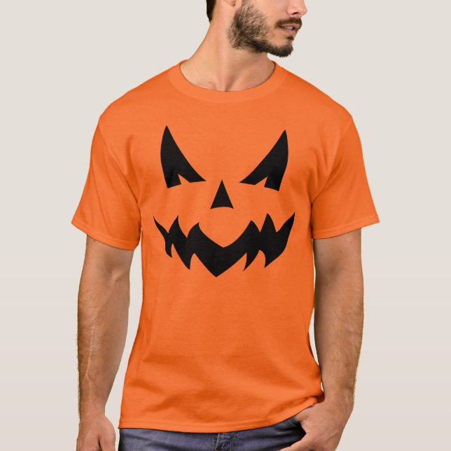Scary Pumpkin Face T-shirt (Front)