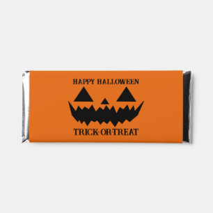 Scary Pumpkin Face Trick-or Treat Halloween Hershey Bar Favors