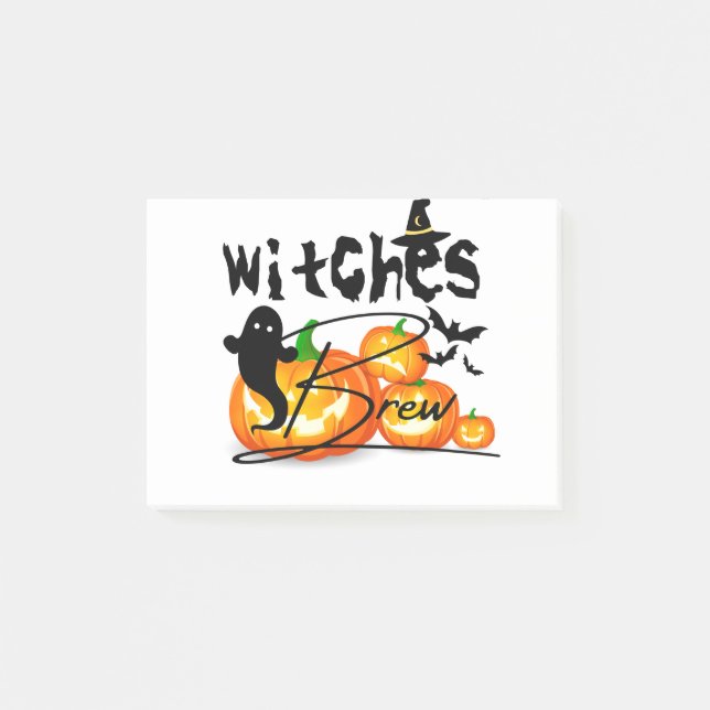 Scary Pumpkin Halloween Art | Spooky Fun Post-it Notes (Front)