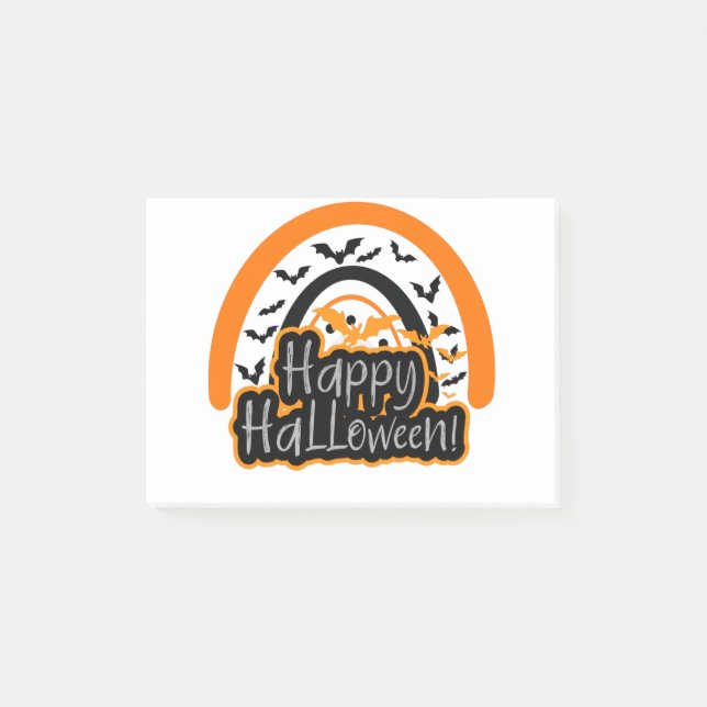 Scary Pumpkin Halloween Art | Spooky Fun Post-it Notes (Front)