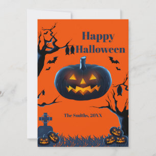 Scary Pumpkin halloween cards