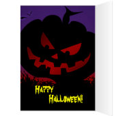 Scary Pumpkin Halloween Cards (Inside (Left))