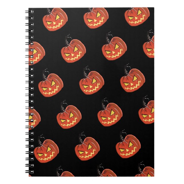 Scary Pumpkin Halloween Day Notebook (Front)