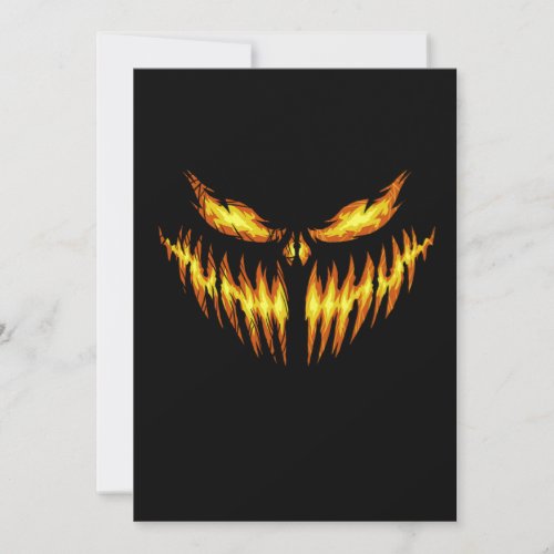 Scary Pumpkin Halloween Face Gift Idea Invitation