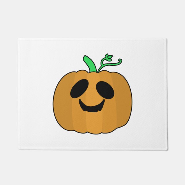 Scary Pumpkin Halloween V2   Doormat (Front)