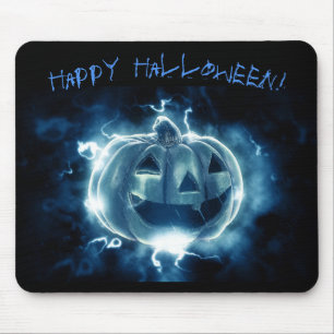 Scary Pumpkin Happy Halloween Mouse Pad