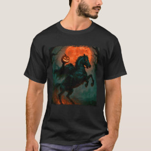 Scary Pumpkin Jack O Lantern Headless Horseman Hal T-Shirt