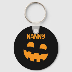 Scary Pumpkin Nanny Aunt Matching Family Halloween Keychain